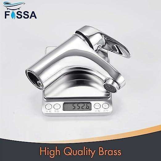 Fossa Taps for Bathroom Sink Chrome Basin Mixer Tap Brass Modern Single Handle Bathroom Faucet FSLF-001